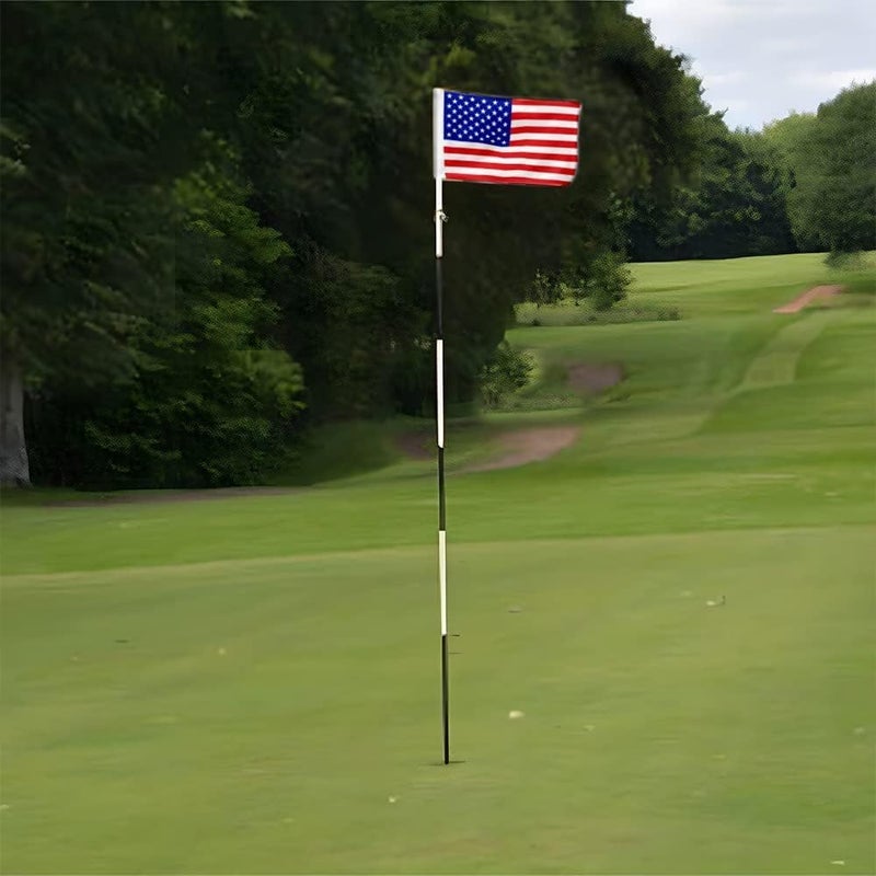 2BUT Standard Golf Flag Double Side American Golf Pin Flag Practic Putting Green Golf Flag For Backyard Garden Double-Sewn 600D Nylon Miniature Pin Flag (20"x13") - Image 5